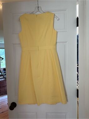 Talbots Lemon Sleeveless Fit-and-Flare Dress